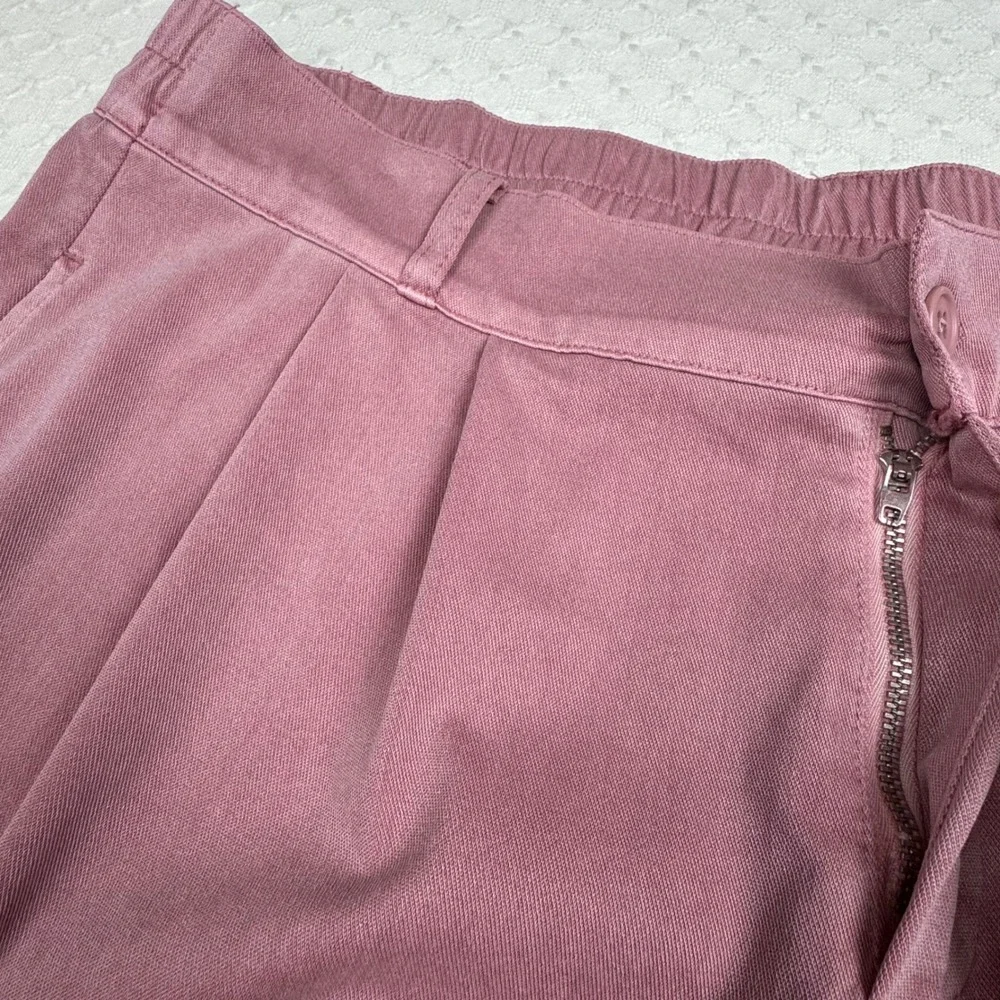 NWT Halara Wide‎ Leg Pants Pleated High Waist Flowy Women XL Mauve Pink Palazzo